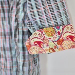 Cotton Reel Flip Cuff Paisley Cotton Button-Down